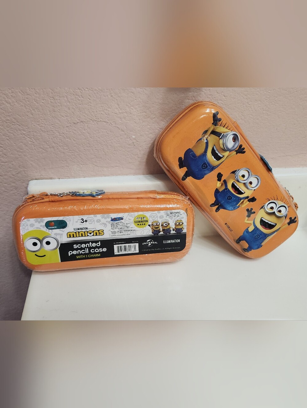 Universal Studios Minions Pencil Case Set - NWT Scented & 3D Hard Case